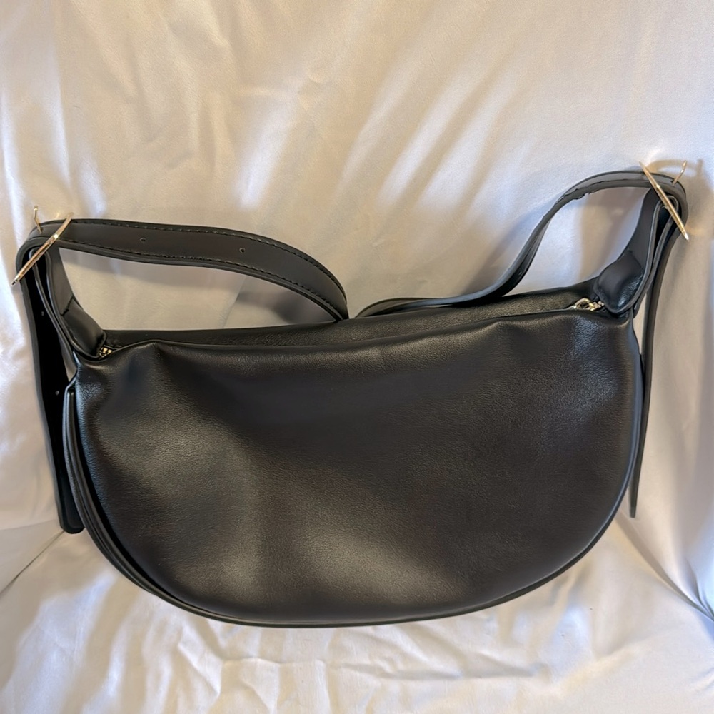 Black and gold cross body bag